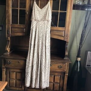 Adrianna Papel Art Deco Beaded Blouson Dress
